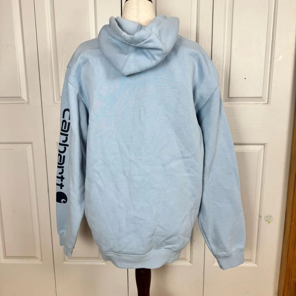 Carhartt Light Blue Loose Fit Hoodie - Picture 4 of 7